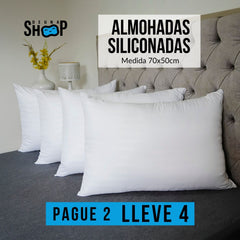 ¡SÚPER OFERTA! Paga 2 y lleva 4 Almohadas siliconadas