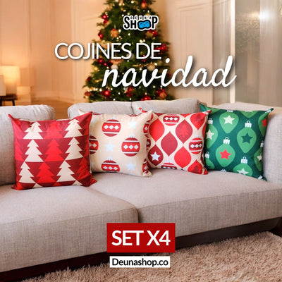 ¡OFERTA DE TEMPORADA! Set x 4 Cojines de Navidad 🎄