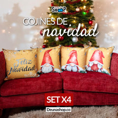 ¡OFERTA DE TEMPORADA! Set x 4 Cojines de Navidad 🎄