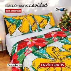 Edredón Unifaz Navidad Cama Doble 140x190cm  🎅