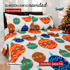 Edredón Unifaz Navidad Cama Doble 140x190cm  🎅