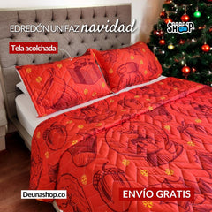 Edredón Unifaz Navidad Cama Doble 140x190cm  🎅