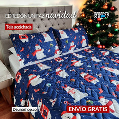 Edredón Unifaz Navidad Cama Doble 140x190cm  🎅