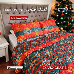 Edredón Unifaz Navidad Cama Doble 140x190cm  🎅