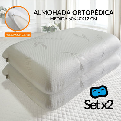 Almohada Ortopédica Plana Set x 2