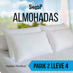 ¡SÚPER OFERTA! Paga 2 y lleva 4 Almohadas siliconadas